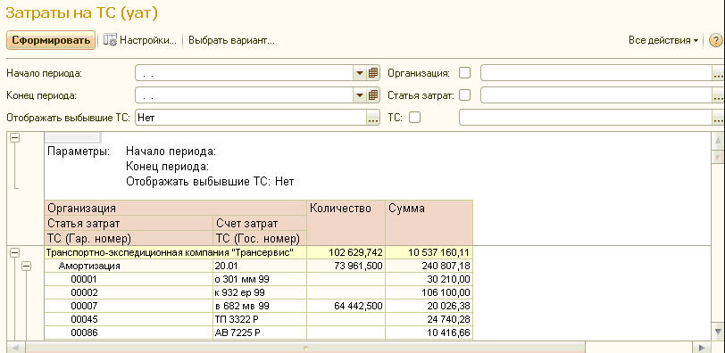 1С Управление автотранспортом 1С УАТ
