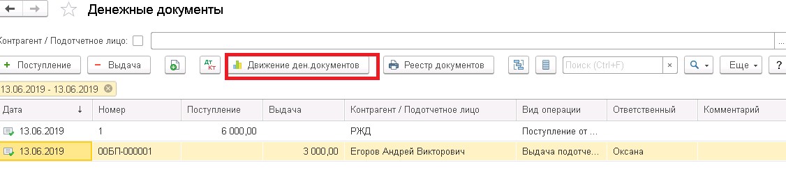 какой счет предназначен для учета движения денежных документов