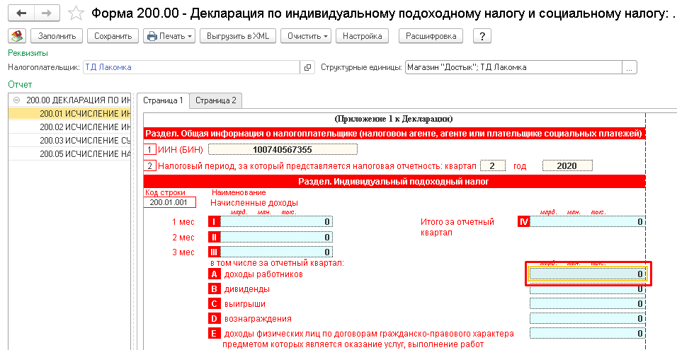 исчисление индивидуального подоходного налога и социальных платежей физических лиц