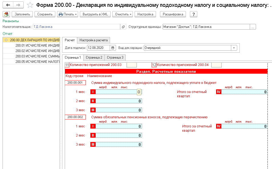 исчисление индивидуального подоходного налога и социальных платежей физических лиц